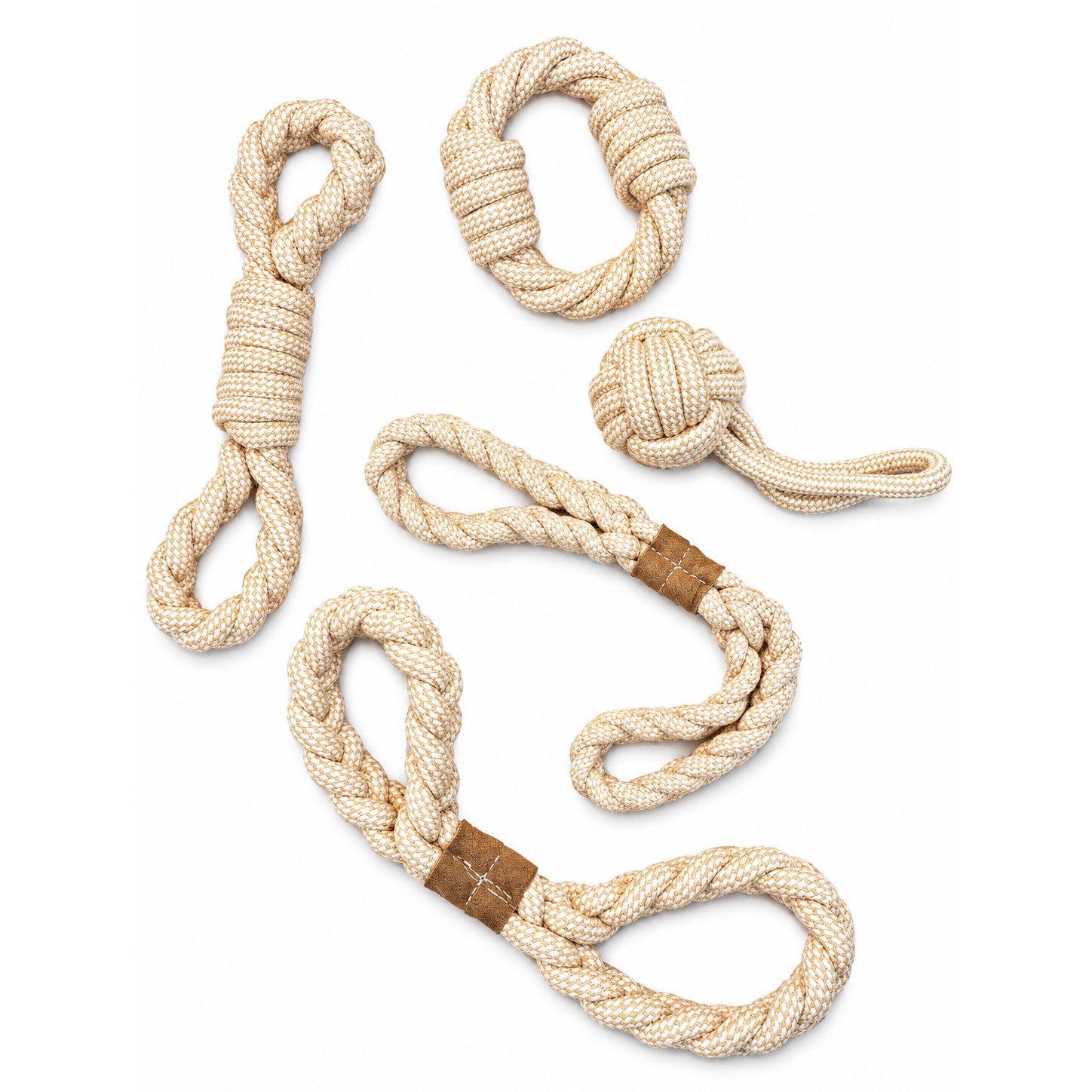 Paltoos Premium Jute & Cotton Toys Gift Set, 5 jute and cotton rope dog toys